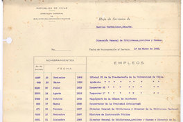 Hoja de servicios de Eduardo Barrios, 1925