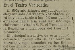En el teatro Variedades. Diario La Unión