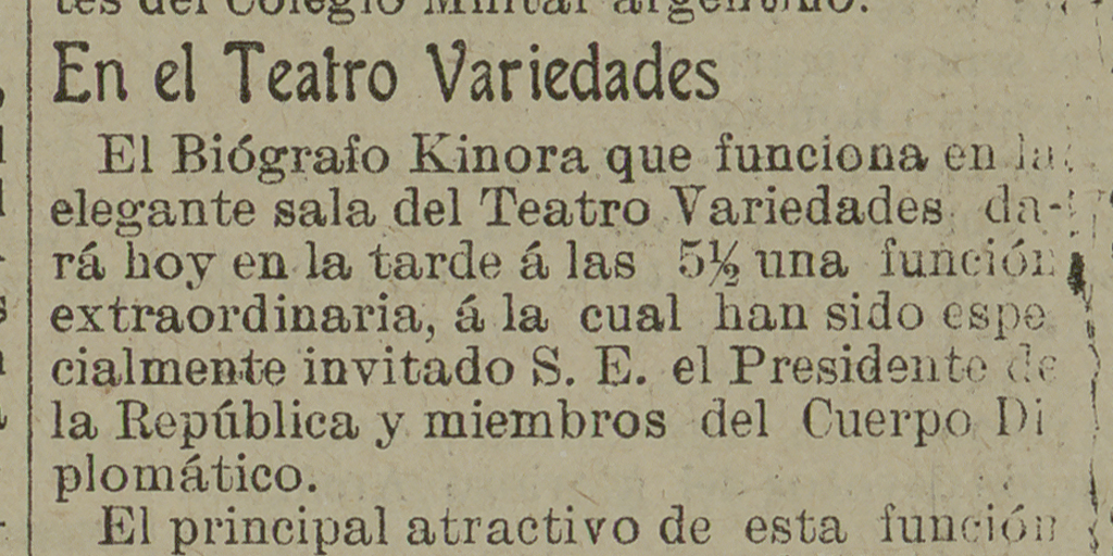 En el teatro Variedades. Diario La Unión