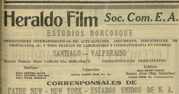 Heraldo Film. Estudios Borcosque