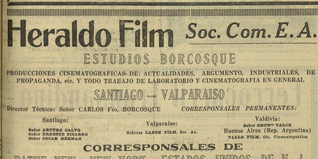 Heraldo Film. Estudios Borcosque