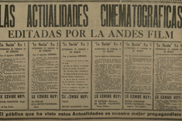 Las Actualidades cinematográficas editadas por la Andes Film