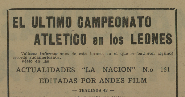 El último campeonato atlético en Los Leones