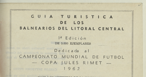 Guía turística de los balnearios del litoral central. Santiago