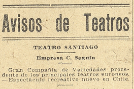 Avisos de teatros