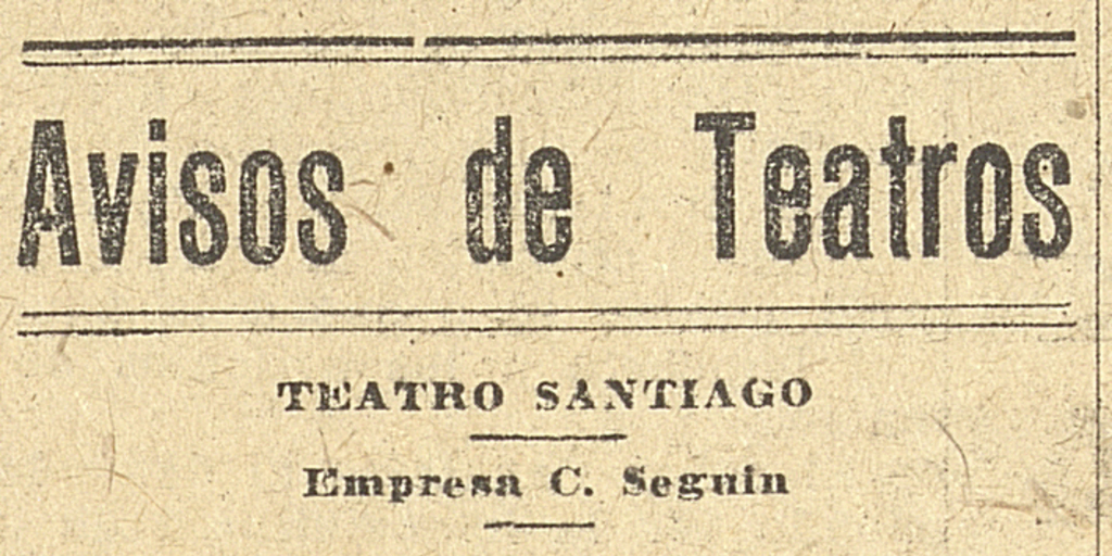 Avisos de teatros