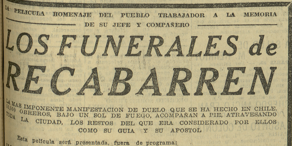 Los funerales de Recabarren