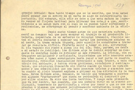 [Carta] 1945 sep. 24, Rancagua, Chile [a] Gonzalo Drago[manuscrito] /Baltazar Castro.