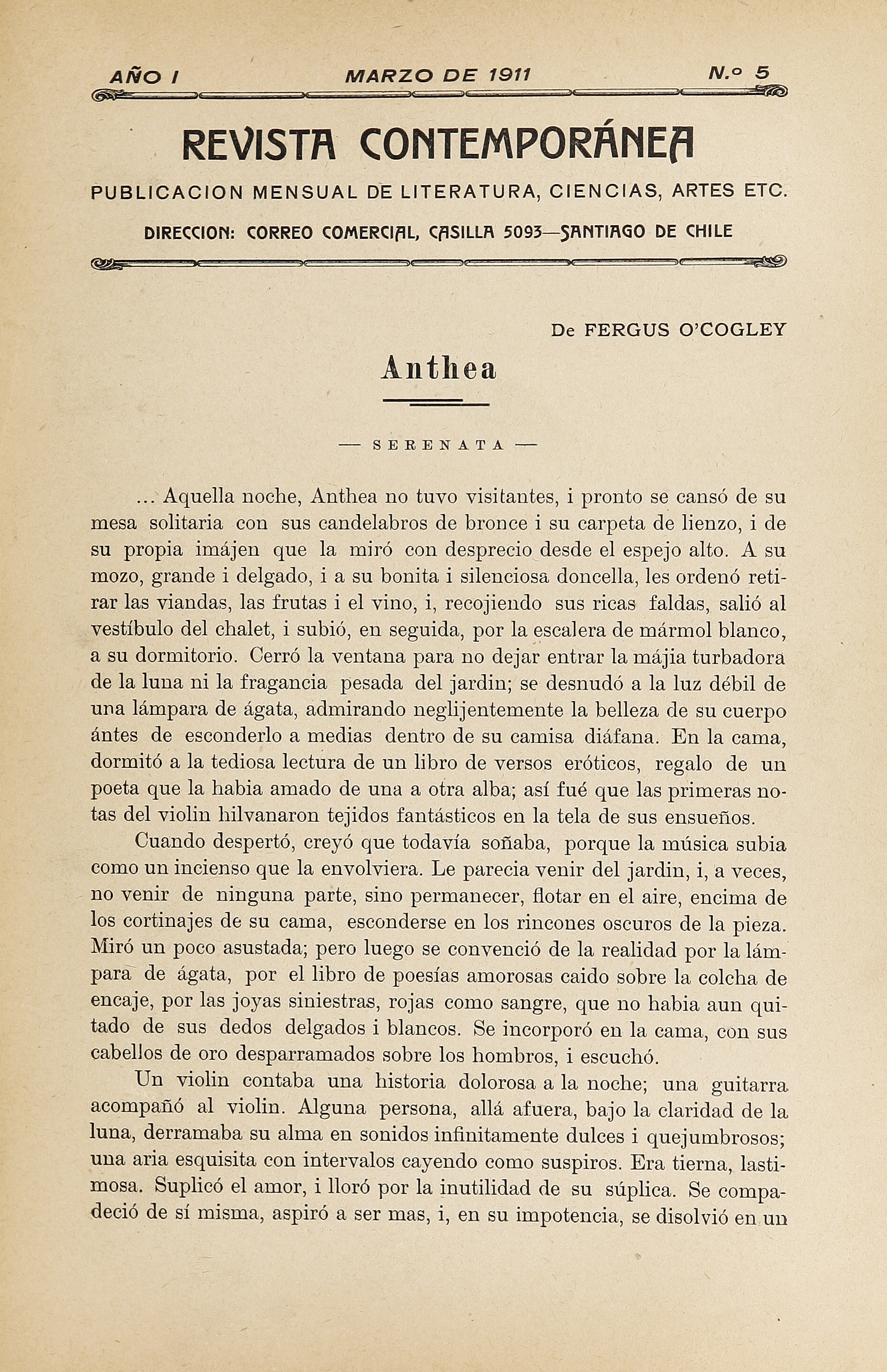 Revista contemporánea. Año 1, número 5, marzo de 1911