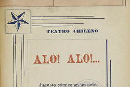 Portada de Alo! alo!: juguete cómico en un acto, 1917