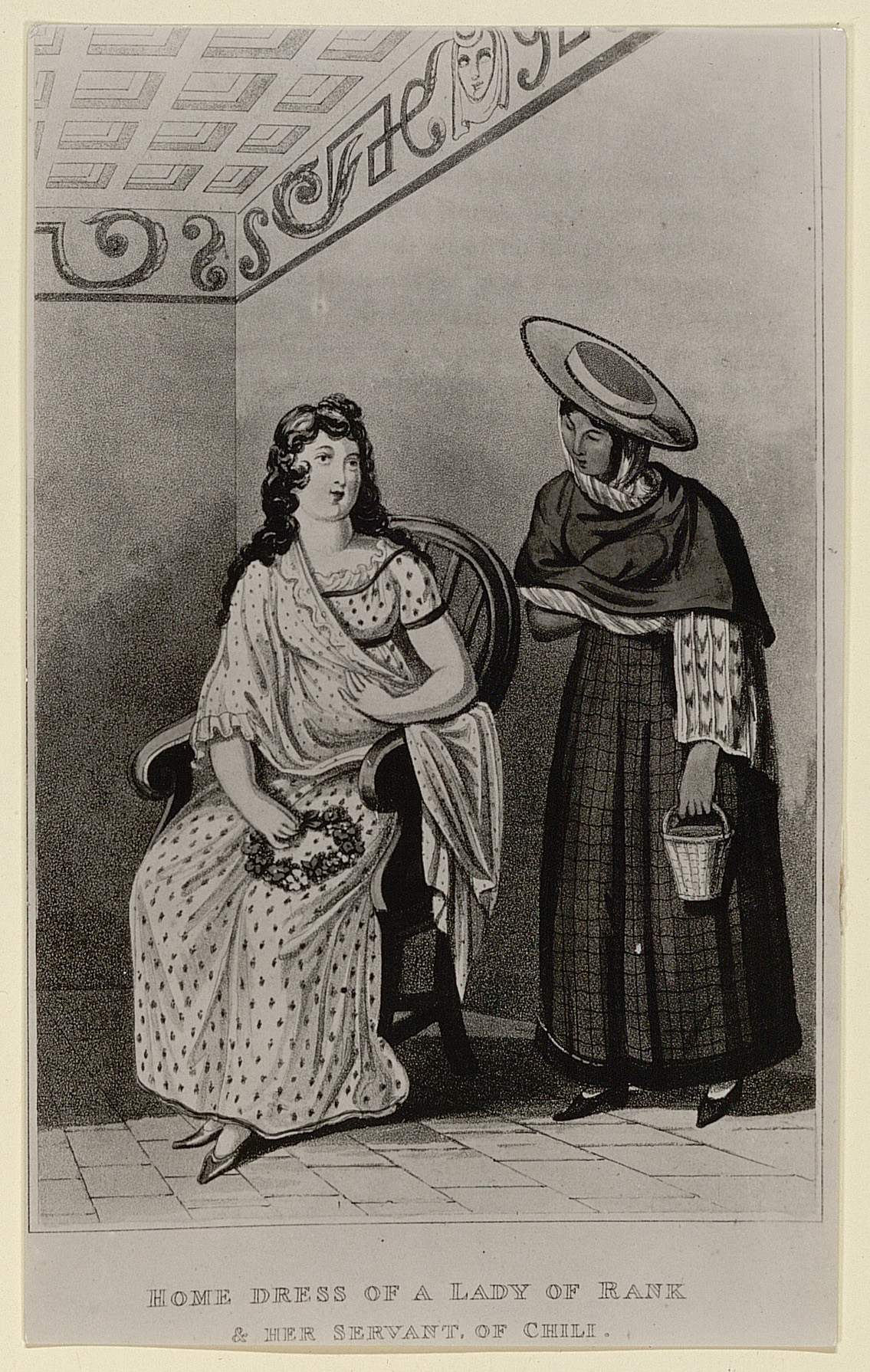 Dama de la aristocracia chilena con su mucama][fotografía]. [S.l. : s.n. , 19uu].