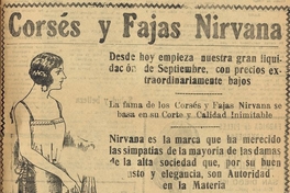 Corsés y fajas "Nirvana", 1925