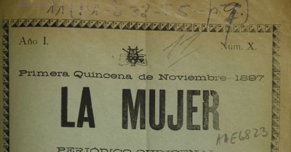 La Mujer: año 1, número 10, noviembre de 1897