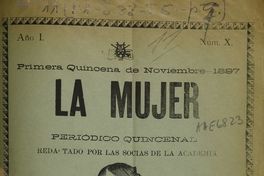 La Mujer: año 1, número 10, noviembre de 1897