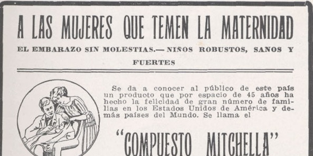 A las mujeres que temen la maternidad, 1917