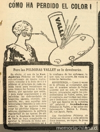 Píldoras Vallet, 1915