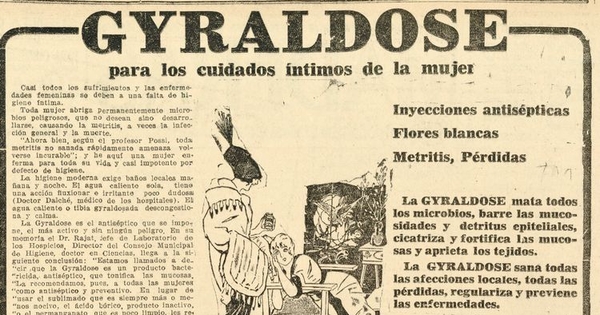 Para los cuidados internos de la mujer, 1915