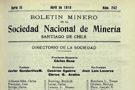 El trabajo i la vida en el mineral "El Teniente"