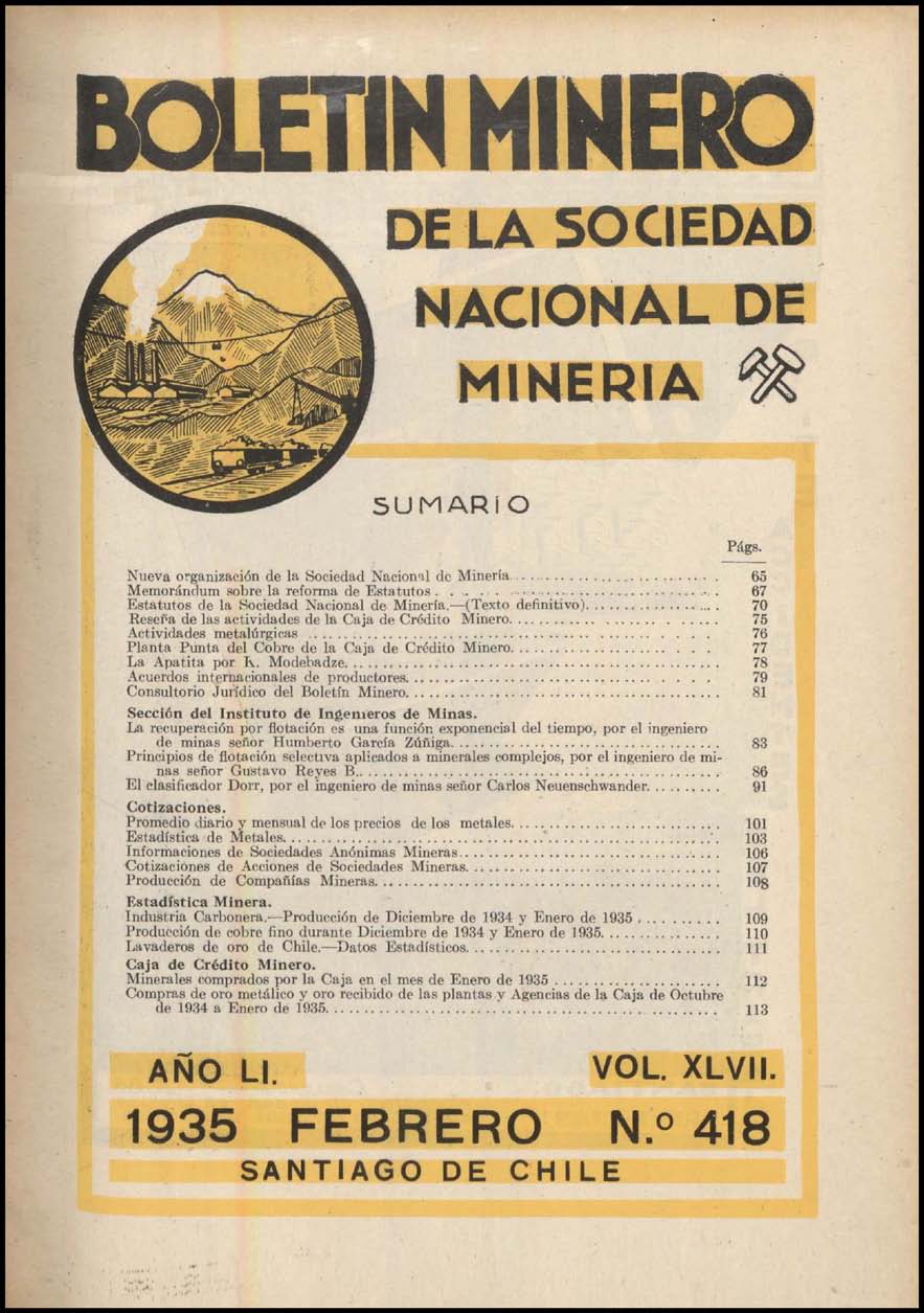 Nueva organización de la Sociedad Nacional de Minería