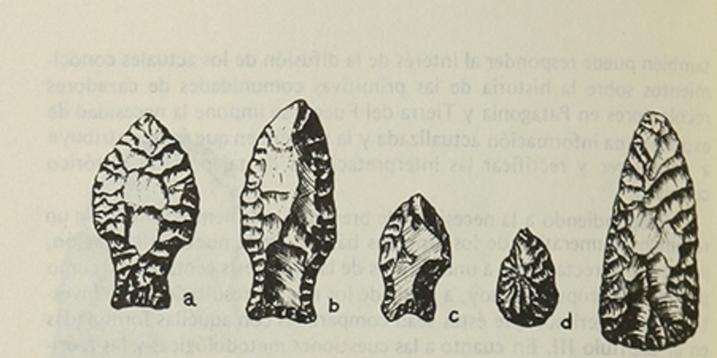 Industria lítica de cueva Los Toldos y cueva Fell. Toldense clásico (9.000 a.C.)Orígenes de la comunidad primitiva en Patagonia, México, Ediciones Cuicuilco, 1982.