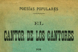 El cantor de los cantores: libro sesto