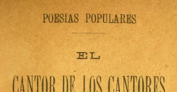 El cantor de los cantores: libro sétimo