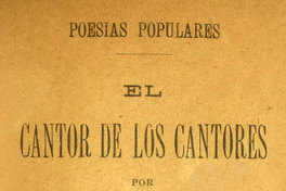 El cantor de los cantores: libro sétimo