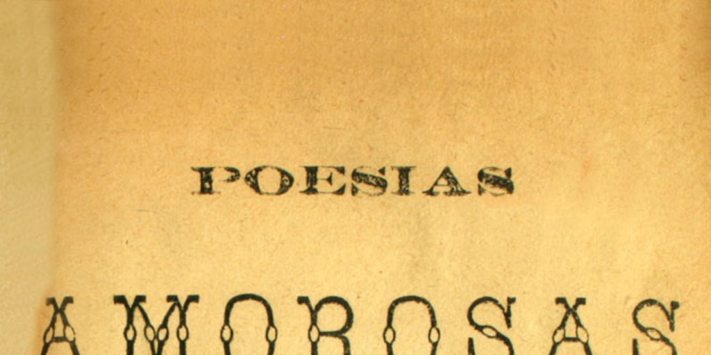 Poesías amorosas: segundo tomo