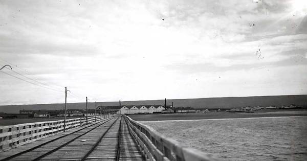 Vista del frigorífico de Puerto Sara, Magallanes, 1928