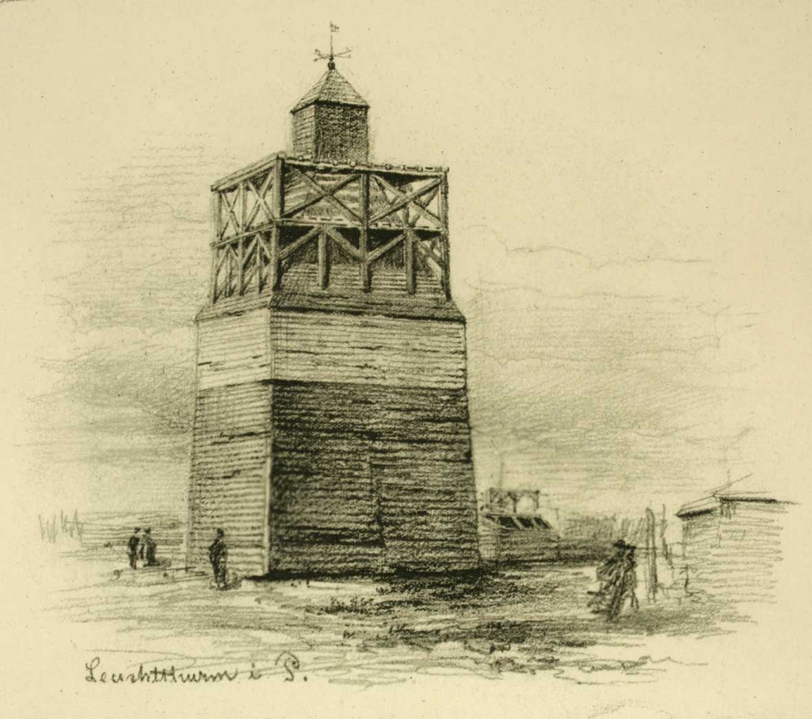 Faro en Punta Arenas, 1884