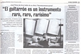 "El Guitarrón es un instrumento raro, raro, rarísimo"