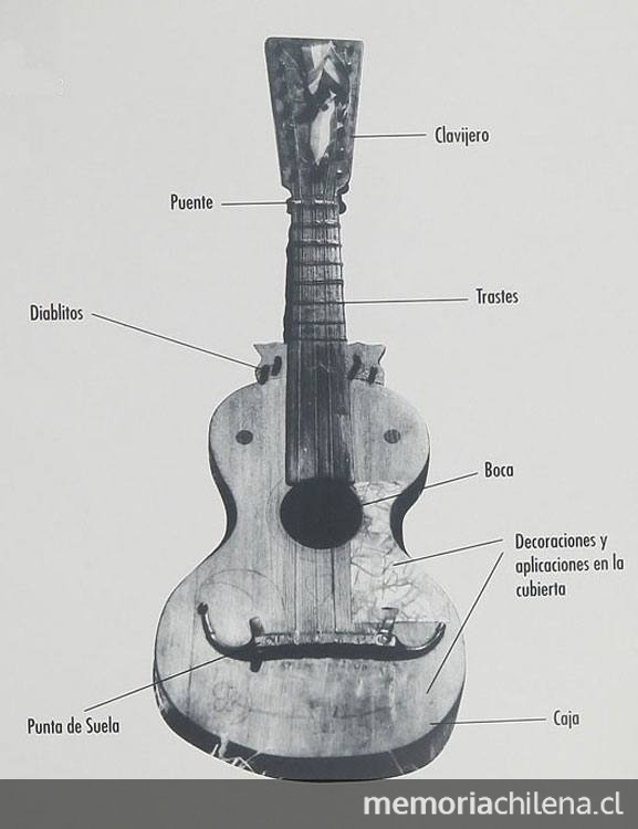 Guitarrón propiedad de don Manuel Saavedra Orellana