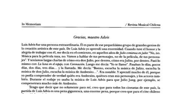 In memoriam: escuchemos la música de Luis Advis para recuperarla