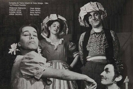 Los actores Chela Hidalgo, Carlos Muñoz, Susana Vieira y Jorge Cáceres en una escena de La Princesa Panchita, 1958.