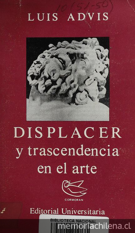 Portada del libro Displacer y trascendencia en el arte, de Luis Advis, 1979