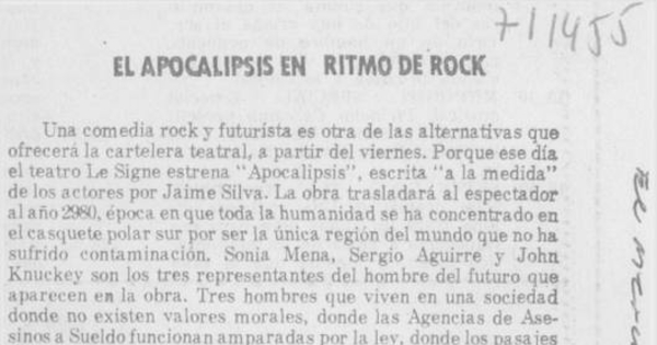 El Apocalipsis en ritmo de Rock