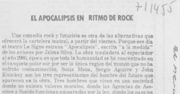 El Apocalipsis en ritmo de Rock