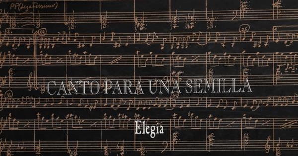 Portada de la partitura para Canto para una semilla, de Luis Advis