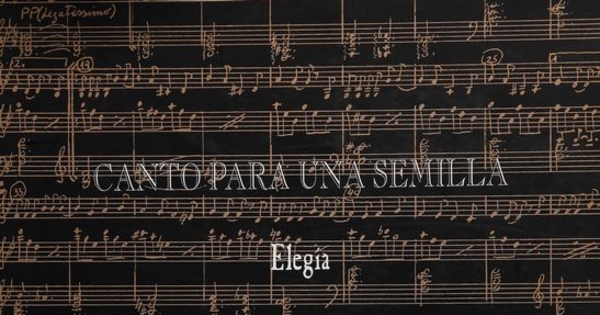 Portada de la partitura para Canto para una semilla, de Luis Advis