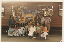 Compañía Escuela Teatro Q en estación de trenes T-Centralen, Estocolmo, Suecia