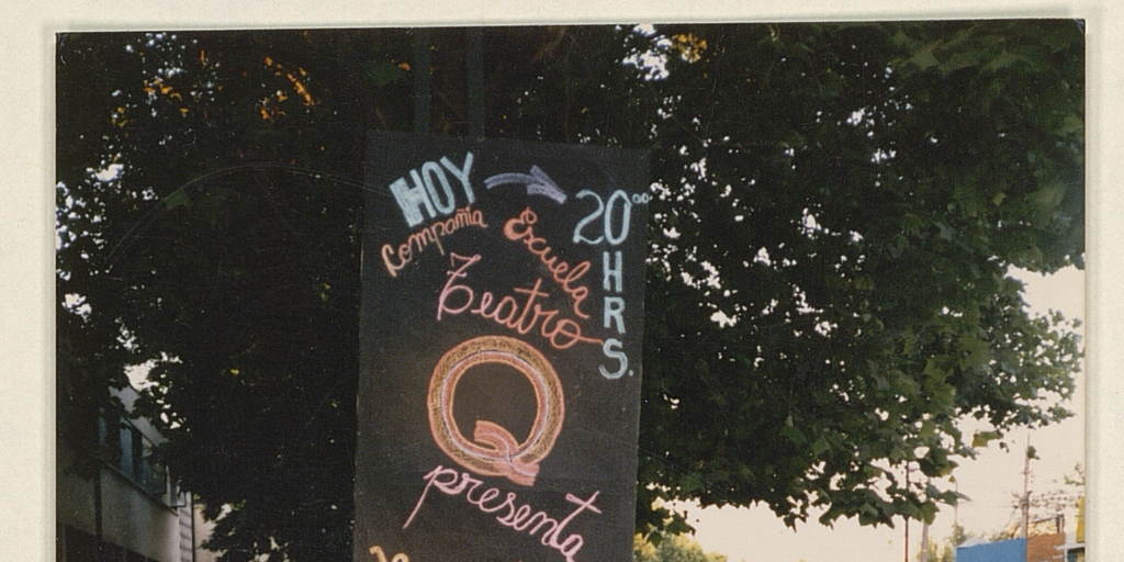 Anuncio del montaje de Los jueces y los reyes en el Colegio Patrocinio San José de Bellavista, Providencia