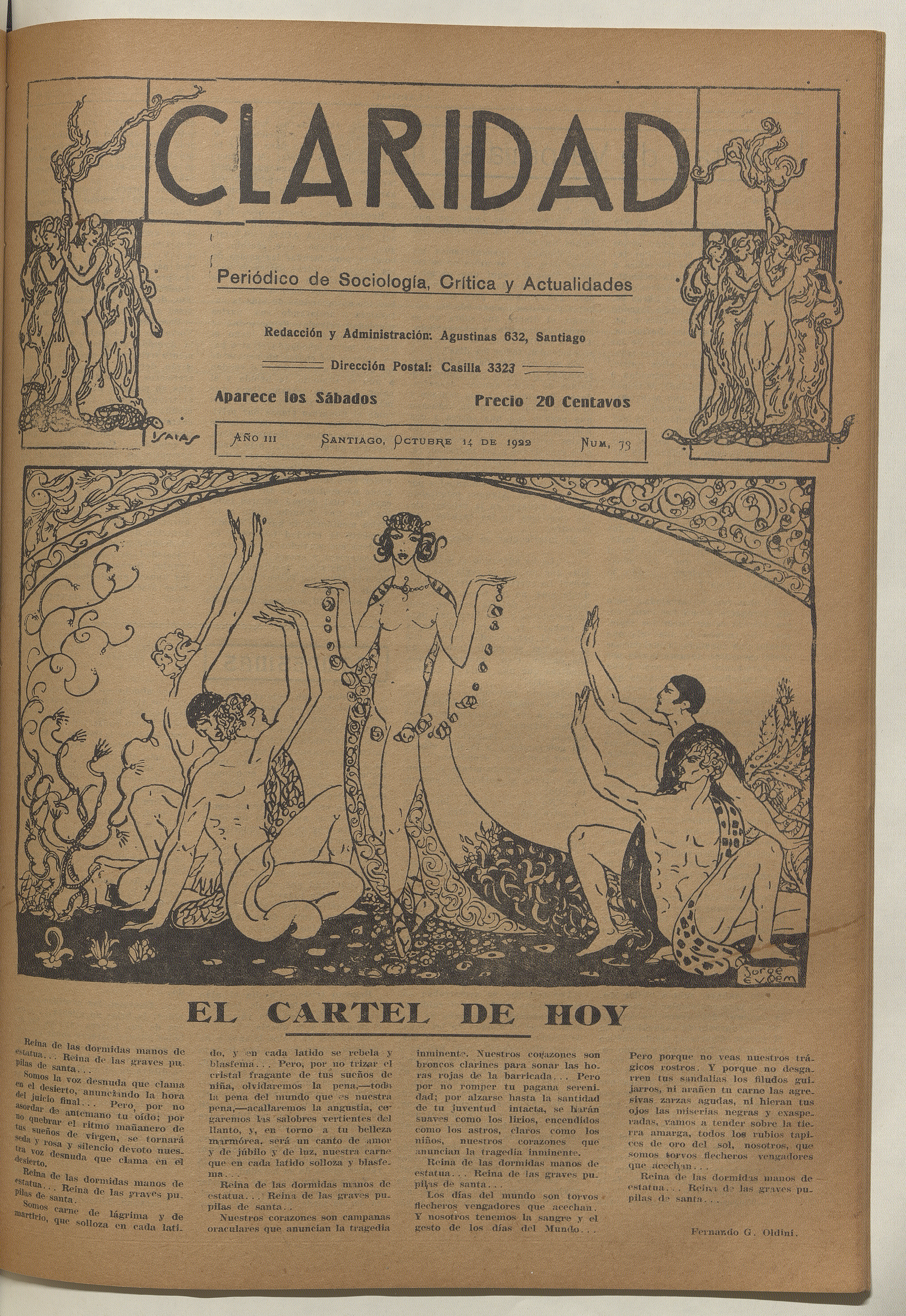 Claridad, año 3, número 74