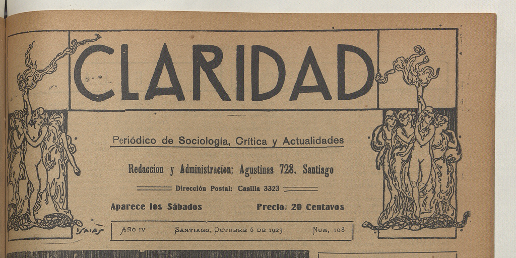 Claridad: año 4, número 108, 6 de octubre de 1923