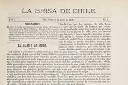 La brisa de Chile. Año 1, número 2, 2 de enero de 1876