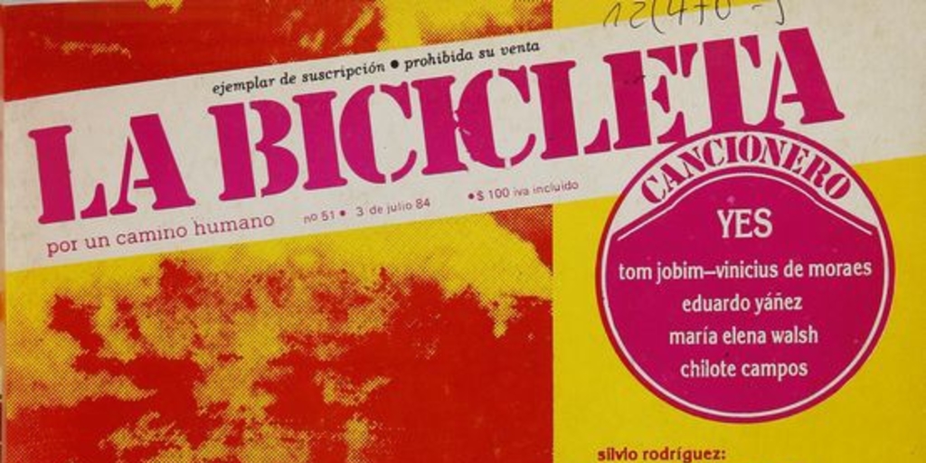 La Bicicleta: número 51, julio de 1984