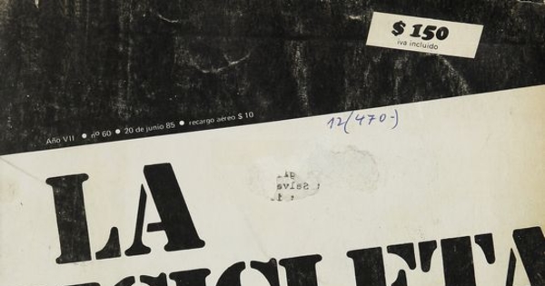 La Bicicleta: número 60, junio de 1985