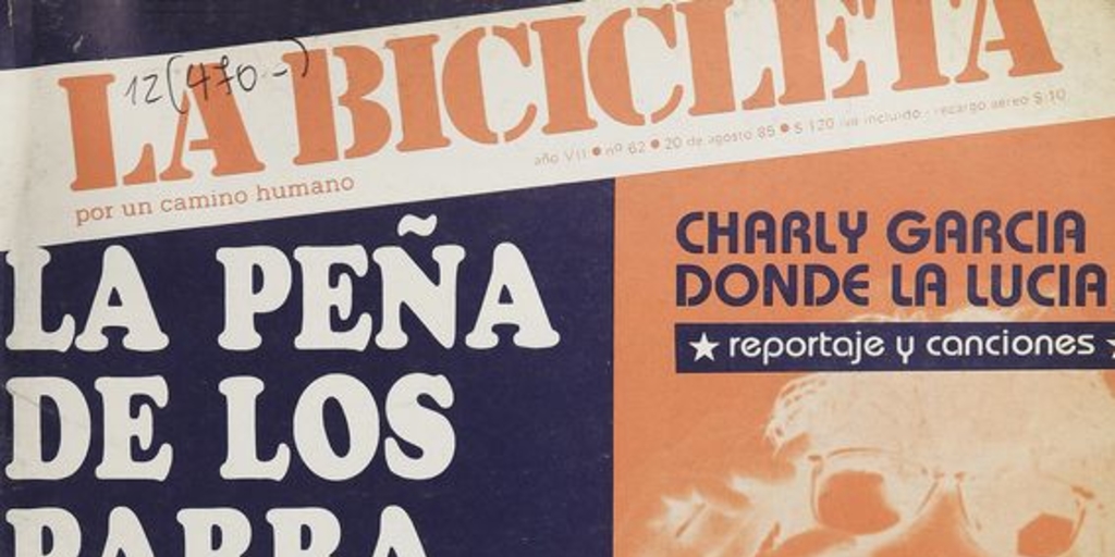 La Bicicleta: número 62, agosto de 1985