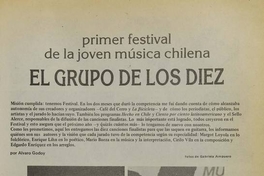 Primer festival de la joven música chilena: El grupo de los diez