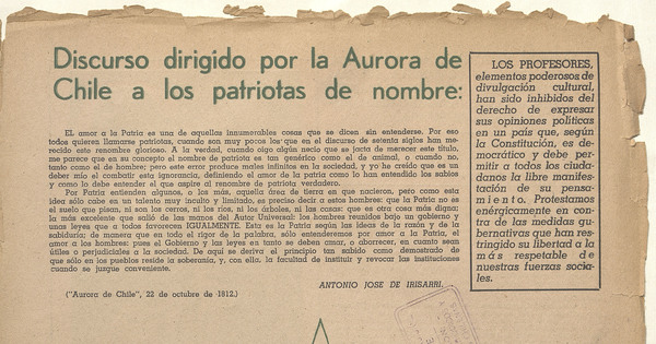 Aurora de Chile. Tomo 3, número 2, 17 de agosto de 1938