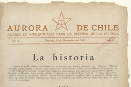 Aurora de Chile: tomo 3, número 4, 18 de septiembre de 1938
